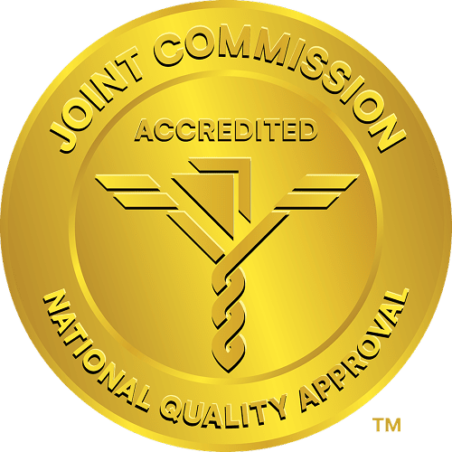 Joint Commission accreditation badge for Del Rae Behavioral Health.